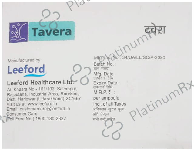 Tavera 20mg Injection 2ml