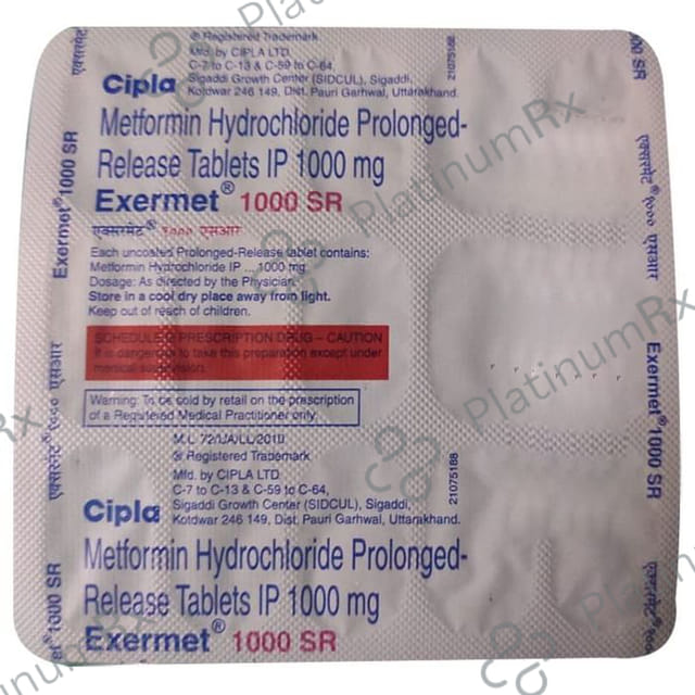 Exermet 1000mg Tablet SR 15s
