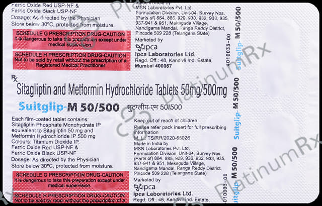 Suitglip M 50/500mg Tablet 10s