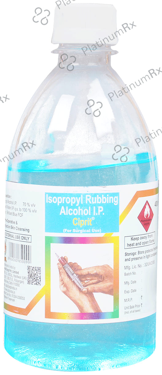 Ciprit Isopropyl Rubbing Alcohol Liquid 400ml
