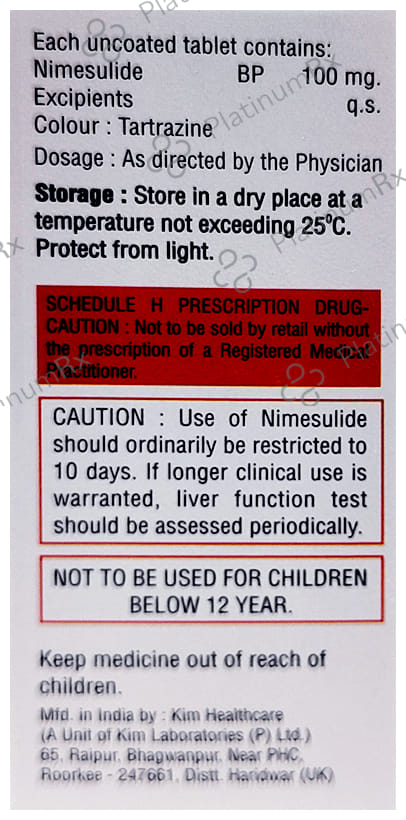 Nide 100mg Tablet