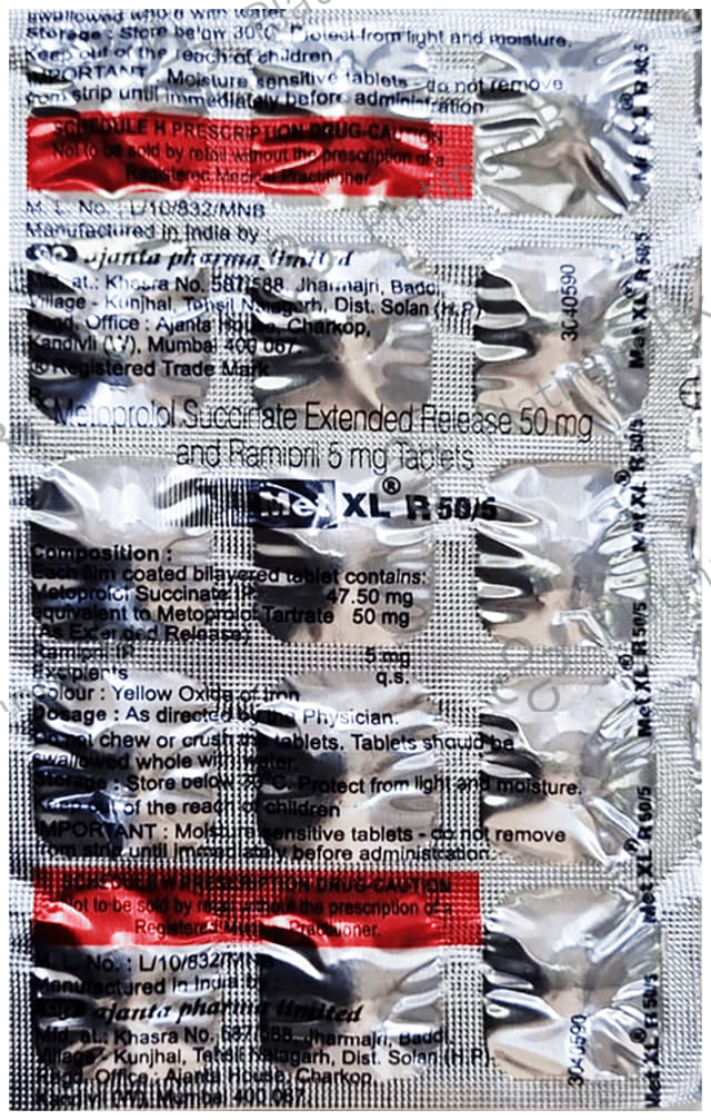 Met XL R 50/5mg Tablet 15s