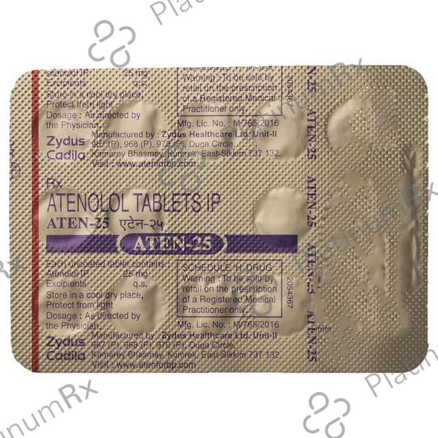 Aten 25mg Tablet 14s