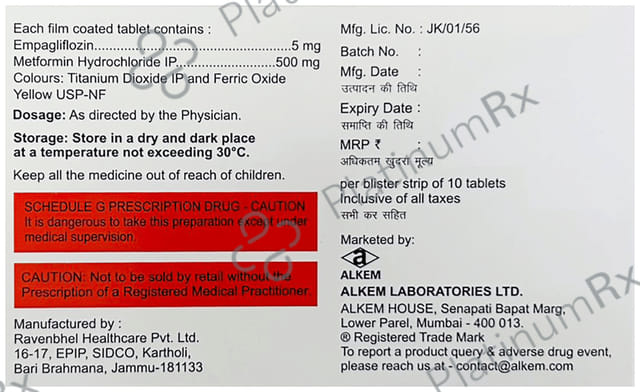 Empanorm M 5/500mg Tablet 10s