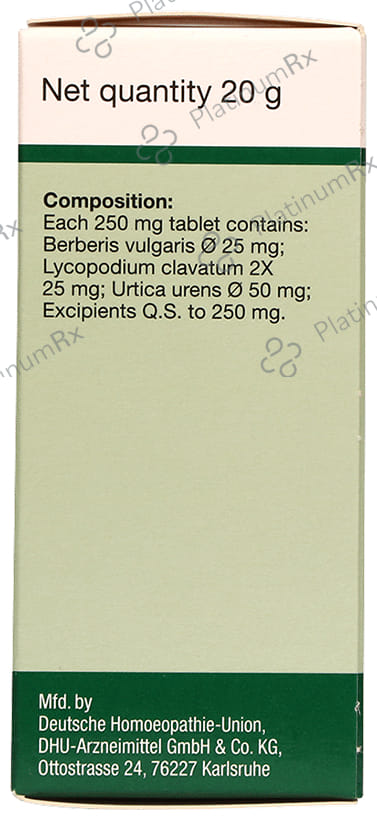 Dr Willmar Schwabe Germany Berberis Pentarkan Ptk. 15 Tablet