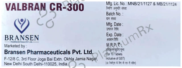 Valbran 300mg Tablet CR 10s