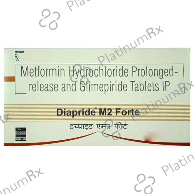 Diapride M2 Forte 2/1000mg Tablet PR 15s