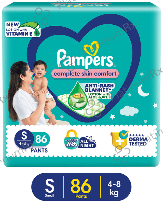 Pampers All Round Protection Anti Rash Blanket Diaper Lotion Small 86s