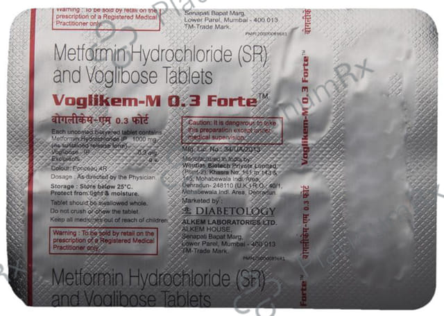 Voglikem M Forte 0.3/1000mg Tablet SR 10s