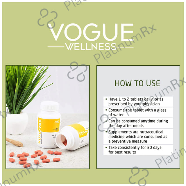 Vogue Wellness Nutrivog Biotin 10000mcg Tablet
