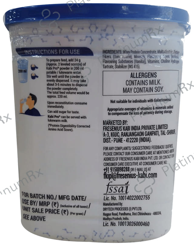 Kabipro 100% Whey Protein with Added Nutrients for Immune Support - Flavour Powder Vanilla