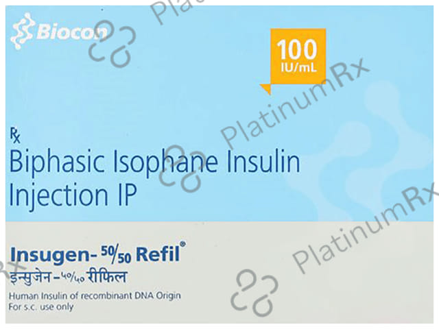 Insugen 50/50 (100 IU/ml) (1*3ml Refill Cartridge / Injection)