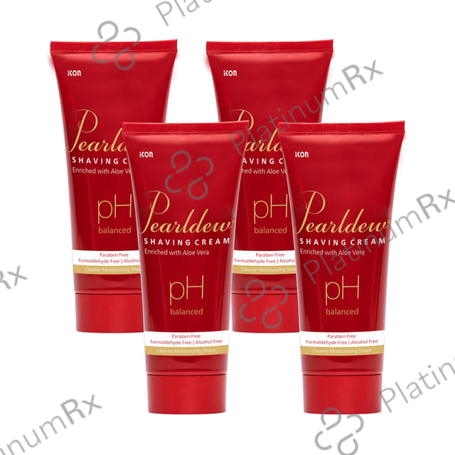 Pearldew PH Balanced Shaving Cream (100gm Each) 4 Tubes