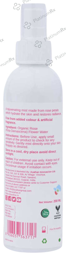 Azafran Organic Rose Floral Water