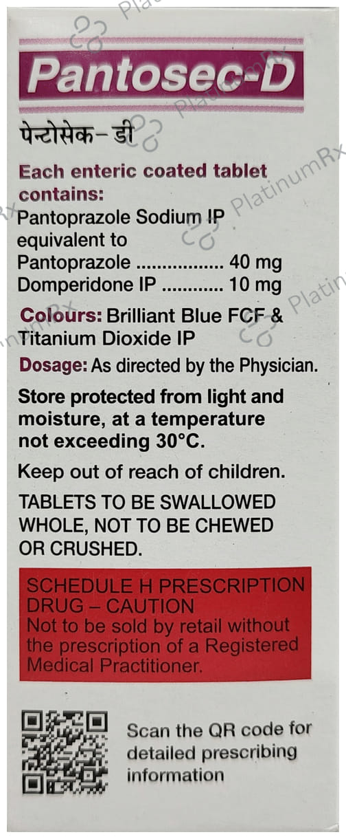 Pantosec D 10/40mg Tablet 10s