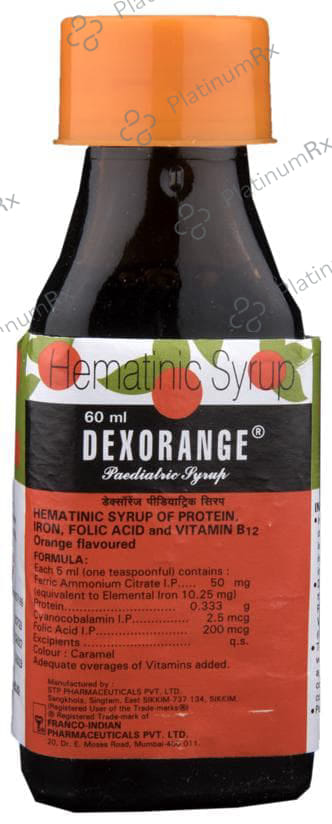 Dexorange Paediatric Orange Syrup 60ml