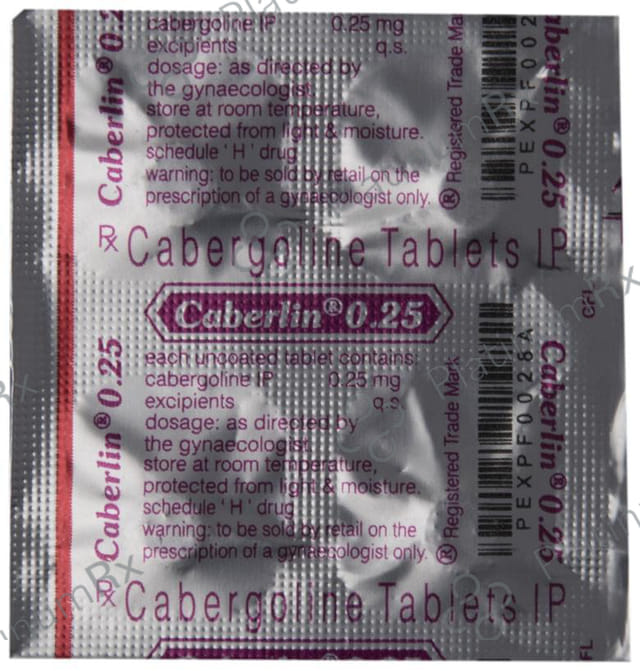 Caberlin 0.25mg Tablet 4s