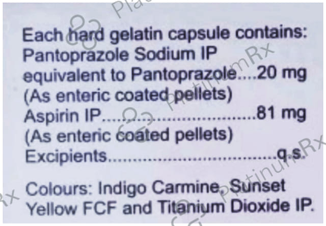 Pan ASP 81/20mg Capsule 15s