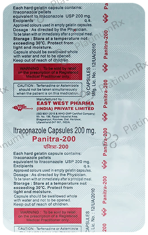 Panitra 200mg Capsule 10 Capsule