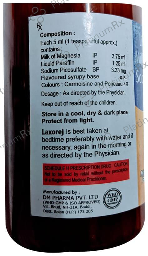 Laxorej Oral Suspension Mint 170ml