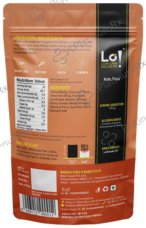 Lo! Foods Low Carb Keto Flour 2 kg