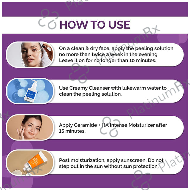 The Derma Co 15% AHA +1% BHA Beginner Face Peeling Solution - For 10 Minute Weekly Exfoliation