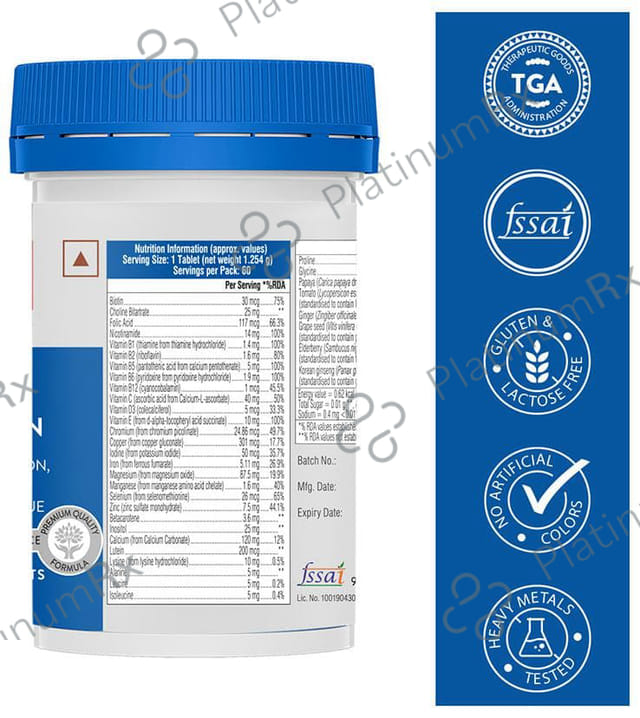 Swisse Ultivite Men's Multivitamin for Energy, Stamina & Fatigue Reduction - Tablet 60 tablets