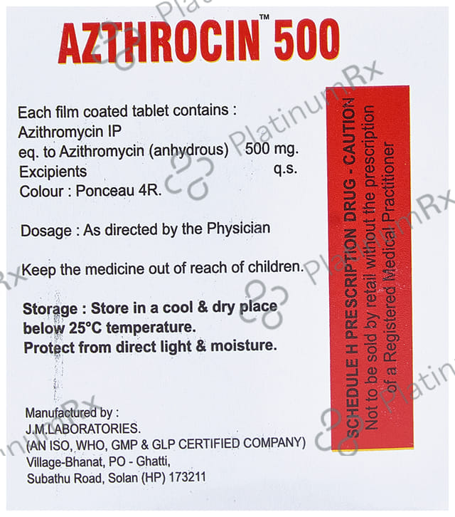 Azthrocin 500 Tablet