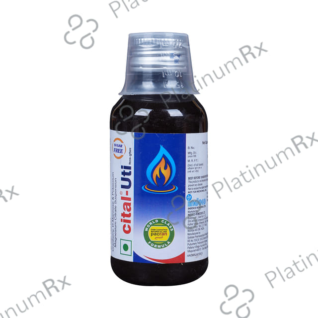 Cital Uti 200/300/978mg Sugar Free Oral Suspension 100ml