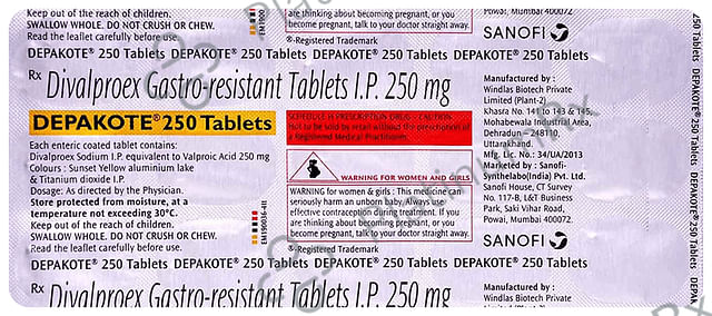 Depakote 250mg Tablet 15s