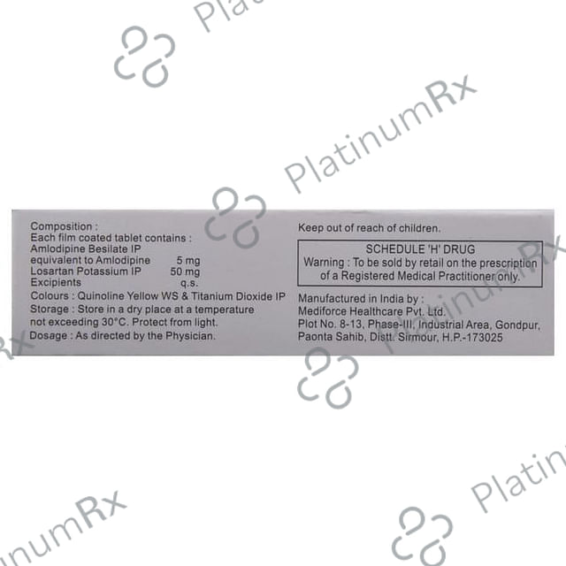 Amlokind L 5/50mg Tablet 10s