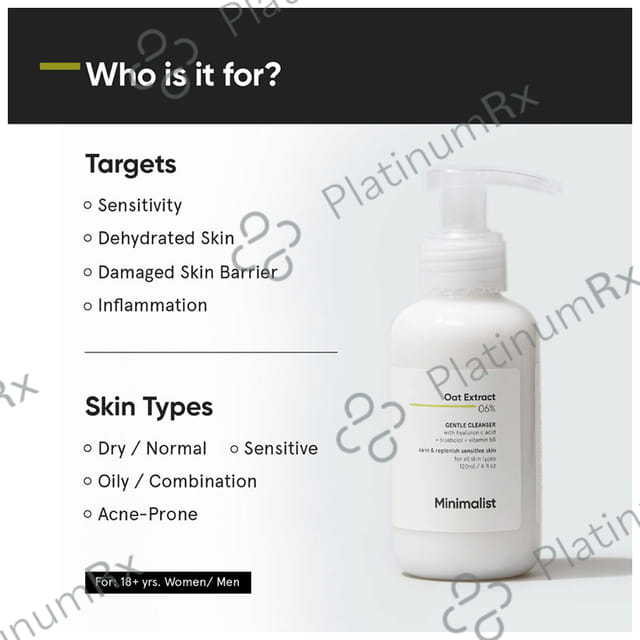 Minimalist Oat Extract 6% Gentle Cleanser 120ml