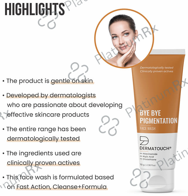 Dermatouch Bye Bye Pigmentation Face Wash 70gm