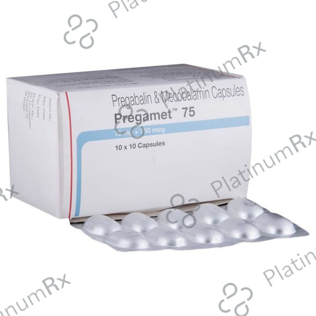 Pregamet 75mg/750mcg Capsule 10s
