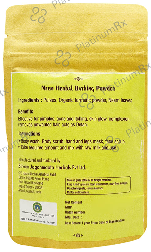 Bilvam Herbals Bathing Powder Neem