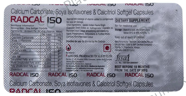 Radcal ISO Soft Gelatin Capsule 10s