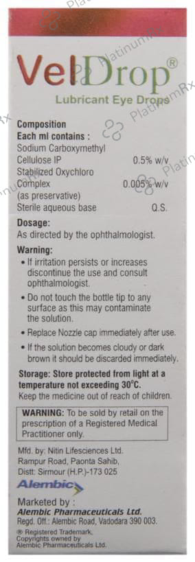 Veldrop Lubricant 0.5% Eye Drop 10ml