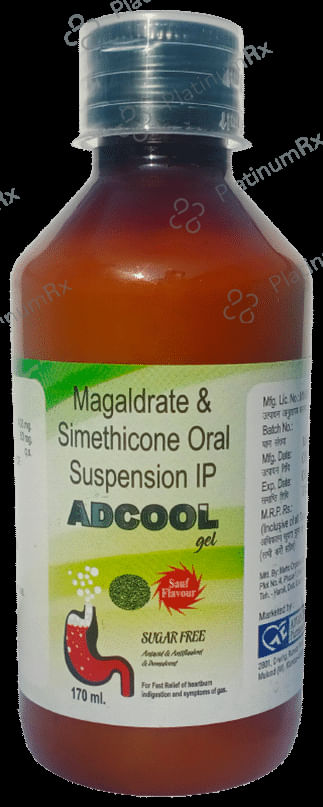 Adcool 50/400mg Sugar Free Gel 170ml