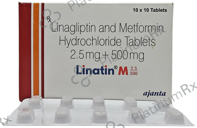 Linatin M 500/2.5mg Tablet 10s