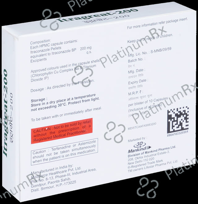 Itragreat 200mg Capsule 10s