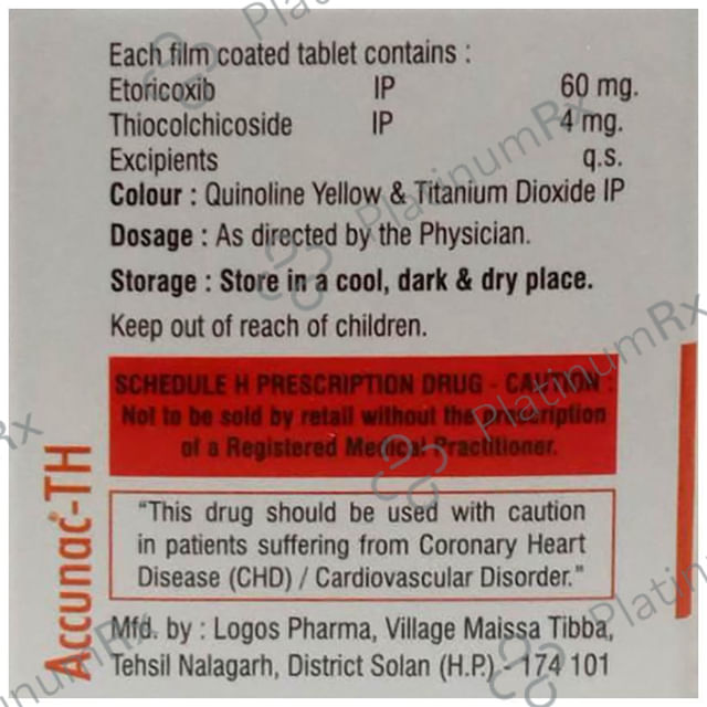Accunac TH 60/4mg Tablet 10s
