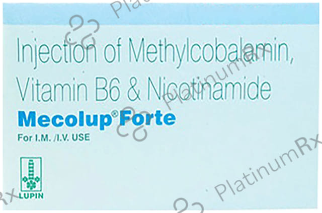 Mecolup Forte 1000mcg/100/100mg Injection 2ml