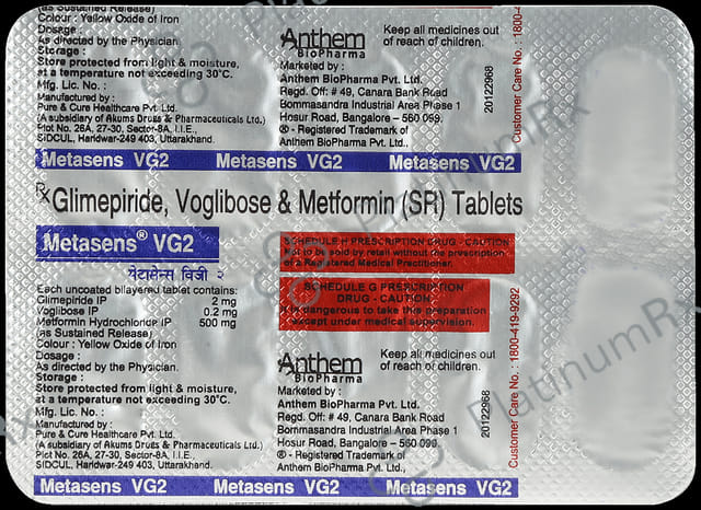 Metasens VG 2/500/0.2mg Tablet 10s