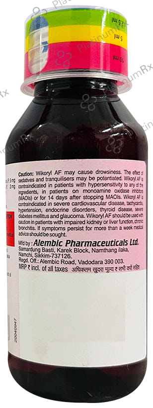 Wikoryl AF 2/5mg Syrup 75ml