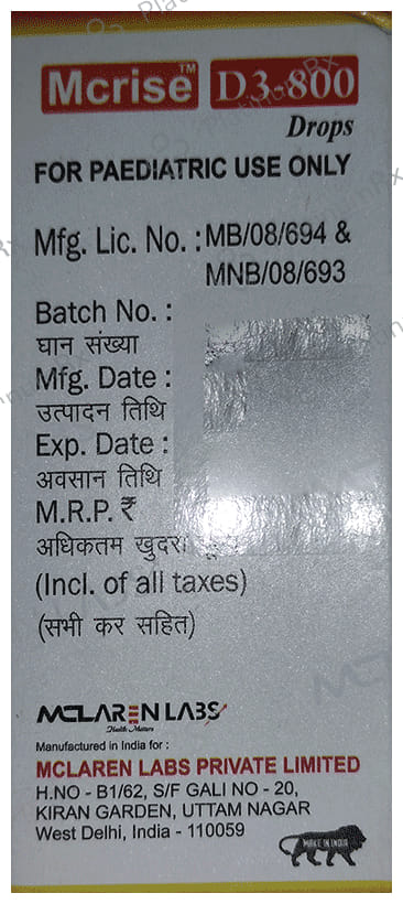 Mcrise Cholecalciferol Oral Drop Mixed Fruit