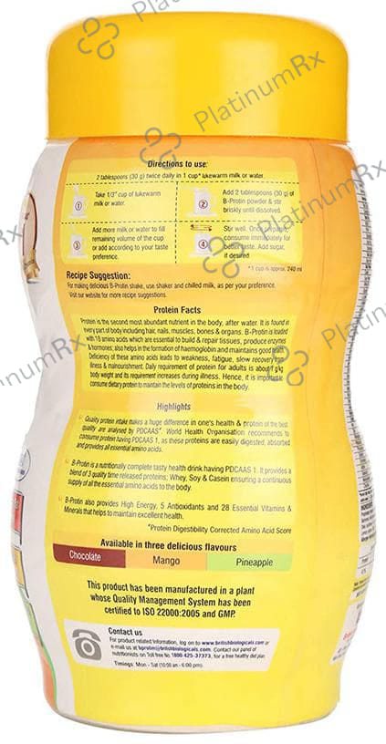 B Protin for Complete Nutrition Mango Flavour Powder 500gm
