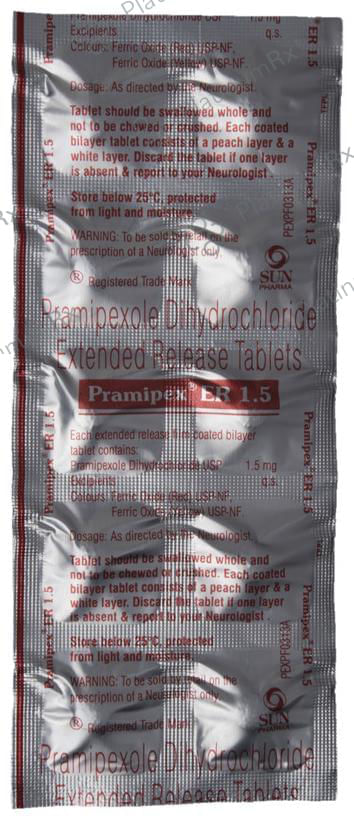 Pramipex ER 1.5mg Tablet 10s