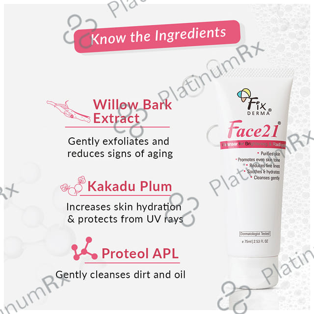 Fixderma Face 21 Cleanser for Brightening & Radiance