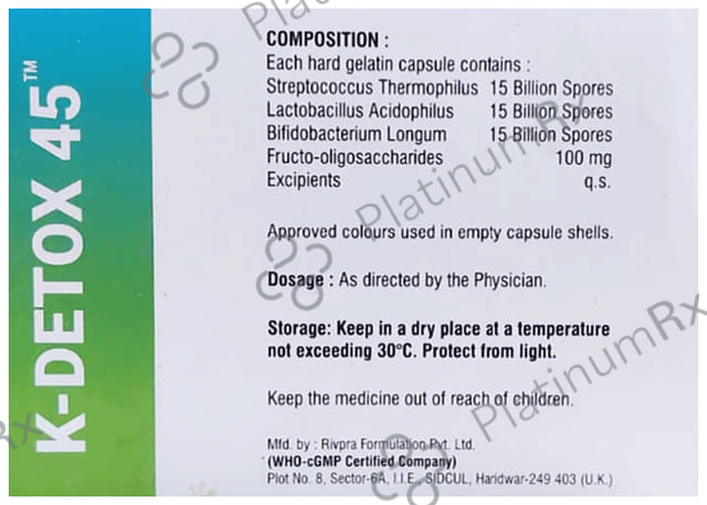 K Detox 45 Capsule 10s