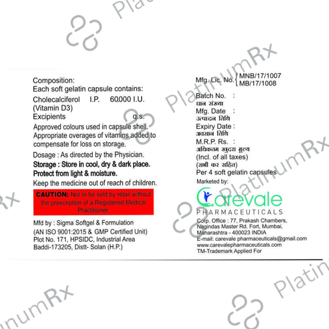 CV 60K Softgel Capsule